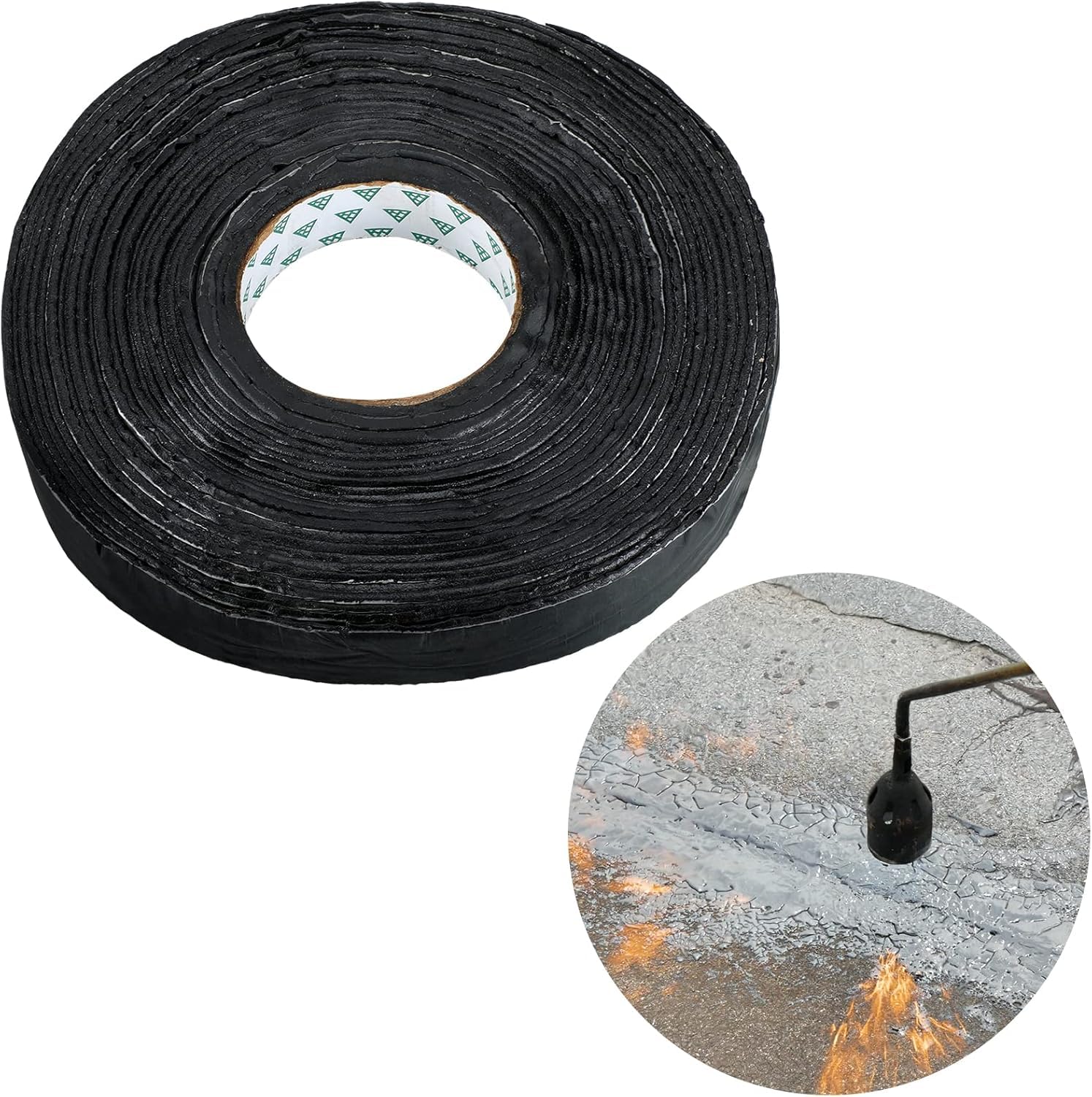 Ruban adhésif de réparation, Bande Etancheite pour Joint d'Asphalte - 15 m x 5 cm - Pour Ciment, Route, Allée, Trottoir, Parking, Toit