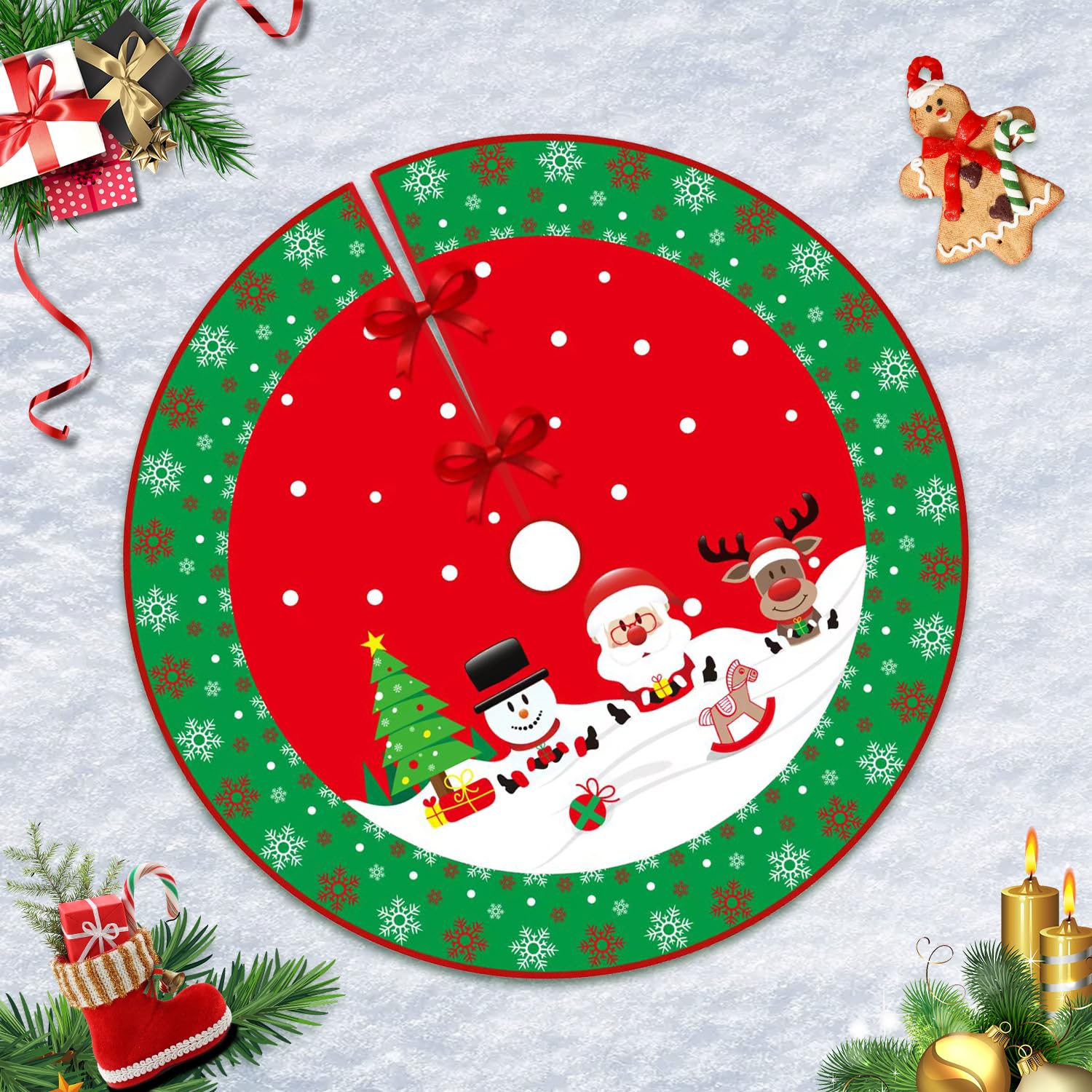 90cm / 35.4in Jupe De Sapin De Noël Pour Arbre De Noël Décorations De