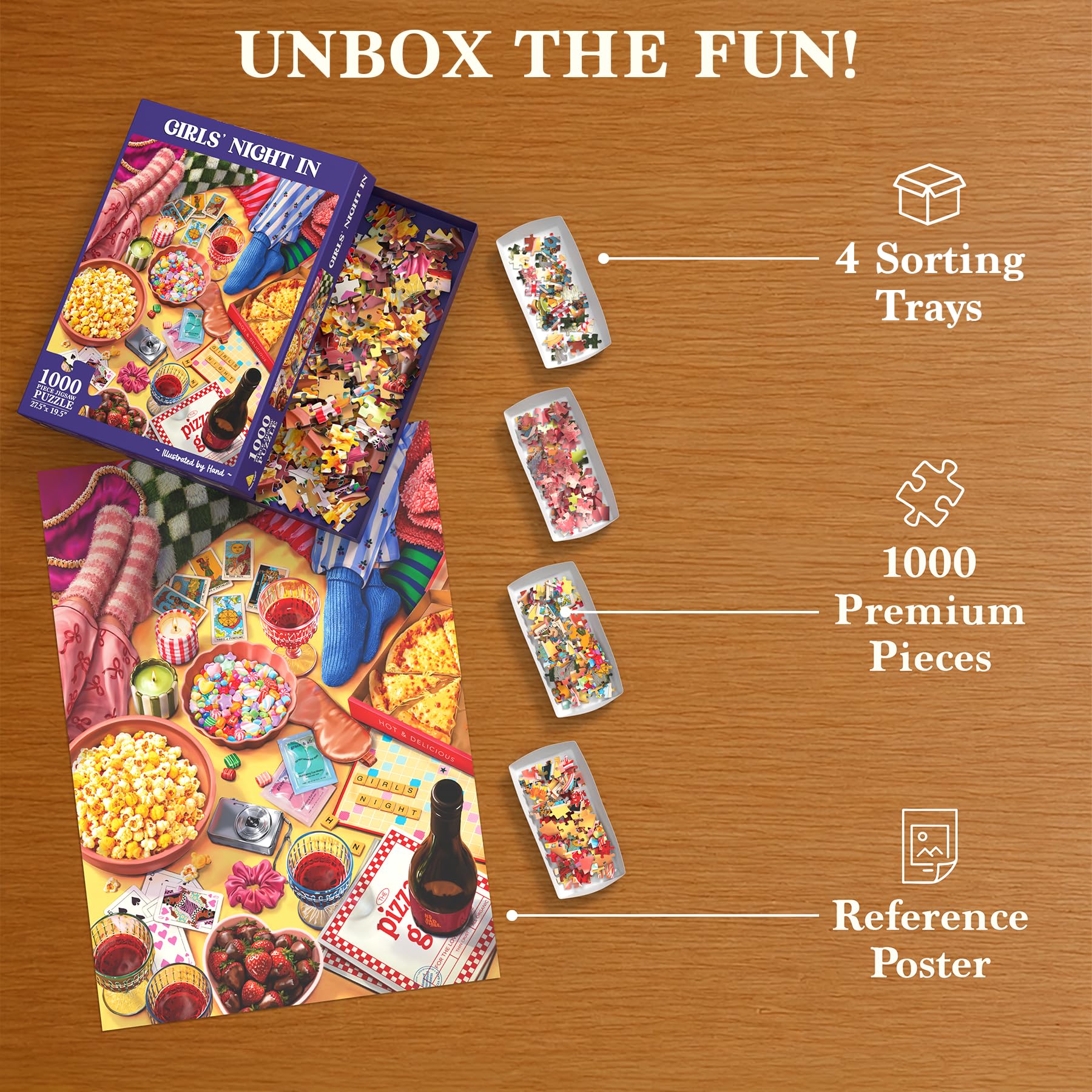 Jigsaw Puzzle 1000 Piece – Girls' Night in for Teens & Adults — Amazon image 7