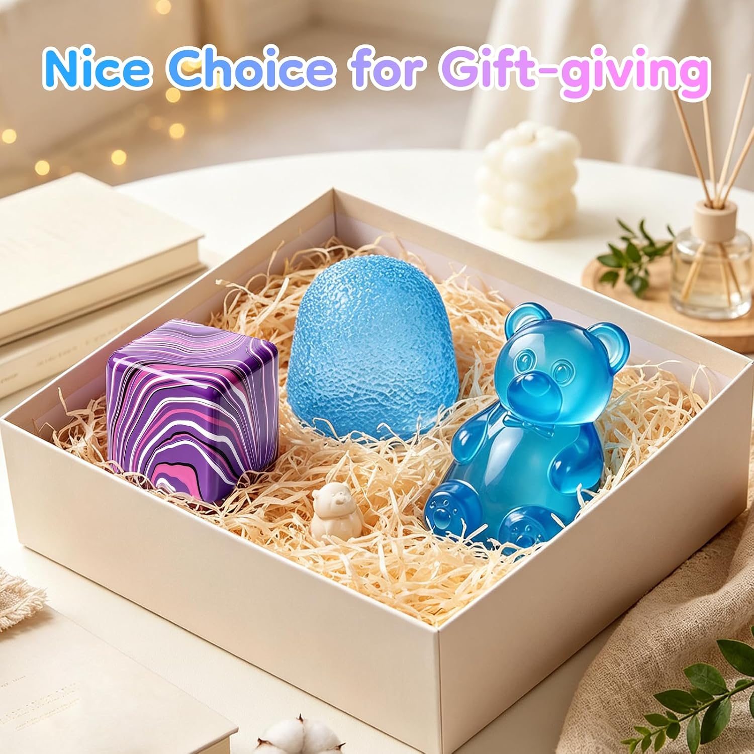 3pcs Squishy Toys Bear Gumdrop Stress