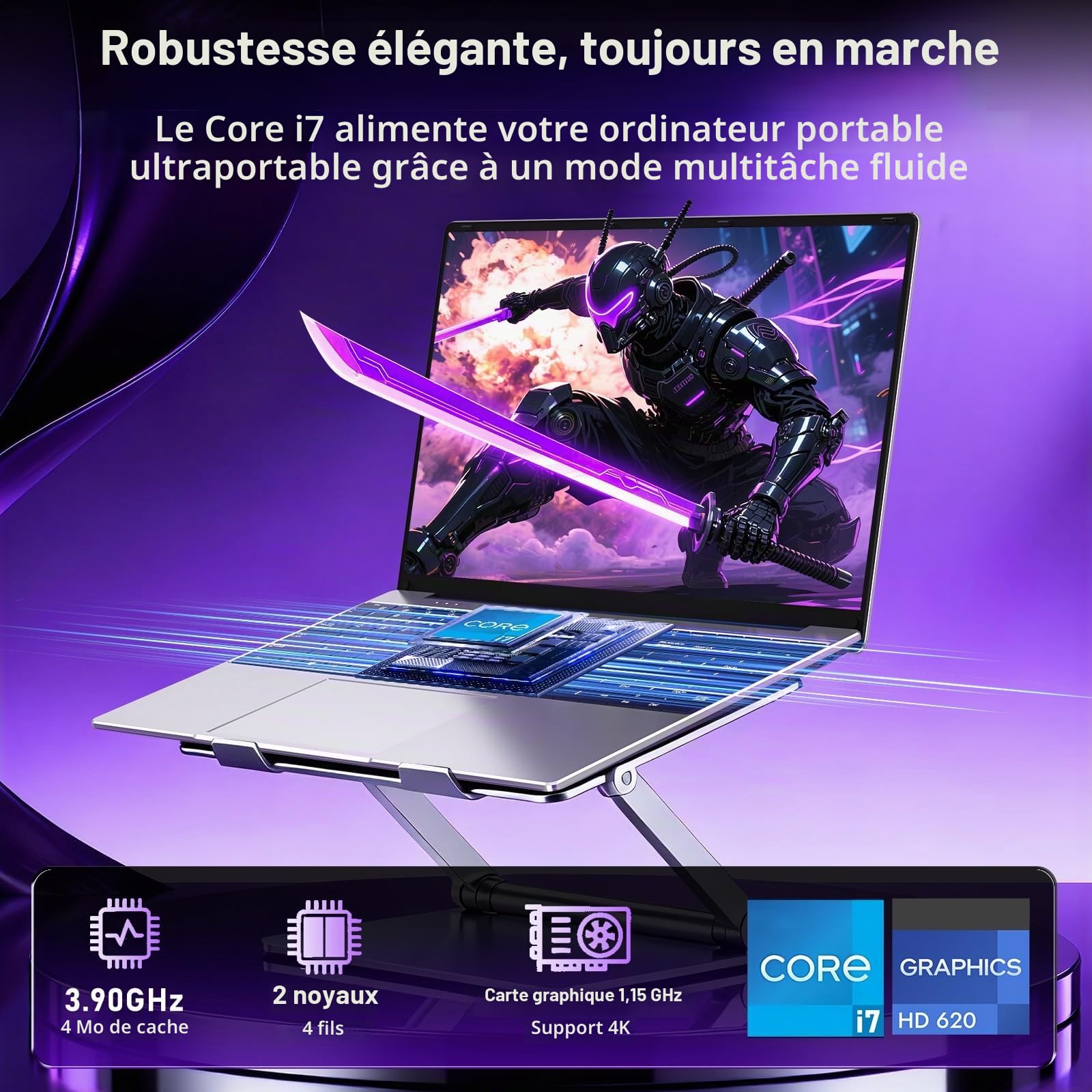 FUNYET Ordinateur Portable,2026 Portable da 15,6 pollici,16 GB di RAM, 1 TB di SSD,Core i7-7600U Laptop PC,IPS FHD 1920 * 1080 Notebook,5000 mAh,WiFi5,Tastiera retroilluminata