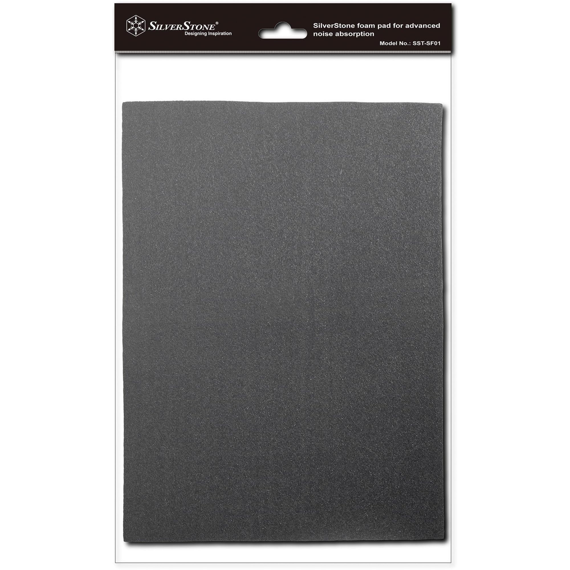 SilverStone SST-​SF01 - pannello di insonorizzazione per Case, 530x380x4 mm, Nero