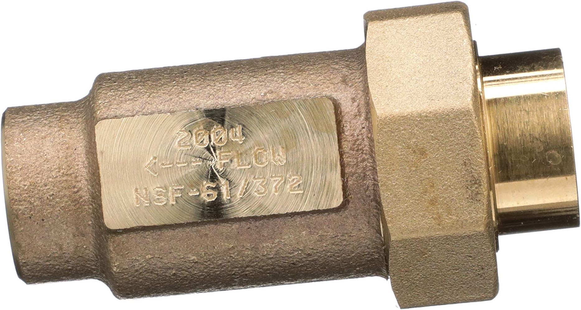 Zurn Wilkins 12UFX12F-700XL Dual Check Valve, 1/2 Inch Union FNPT Inlet x 1/2 Inch FNPT Outlet