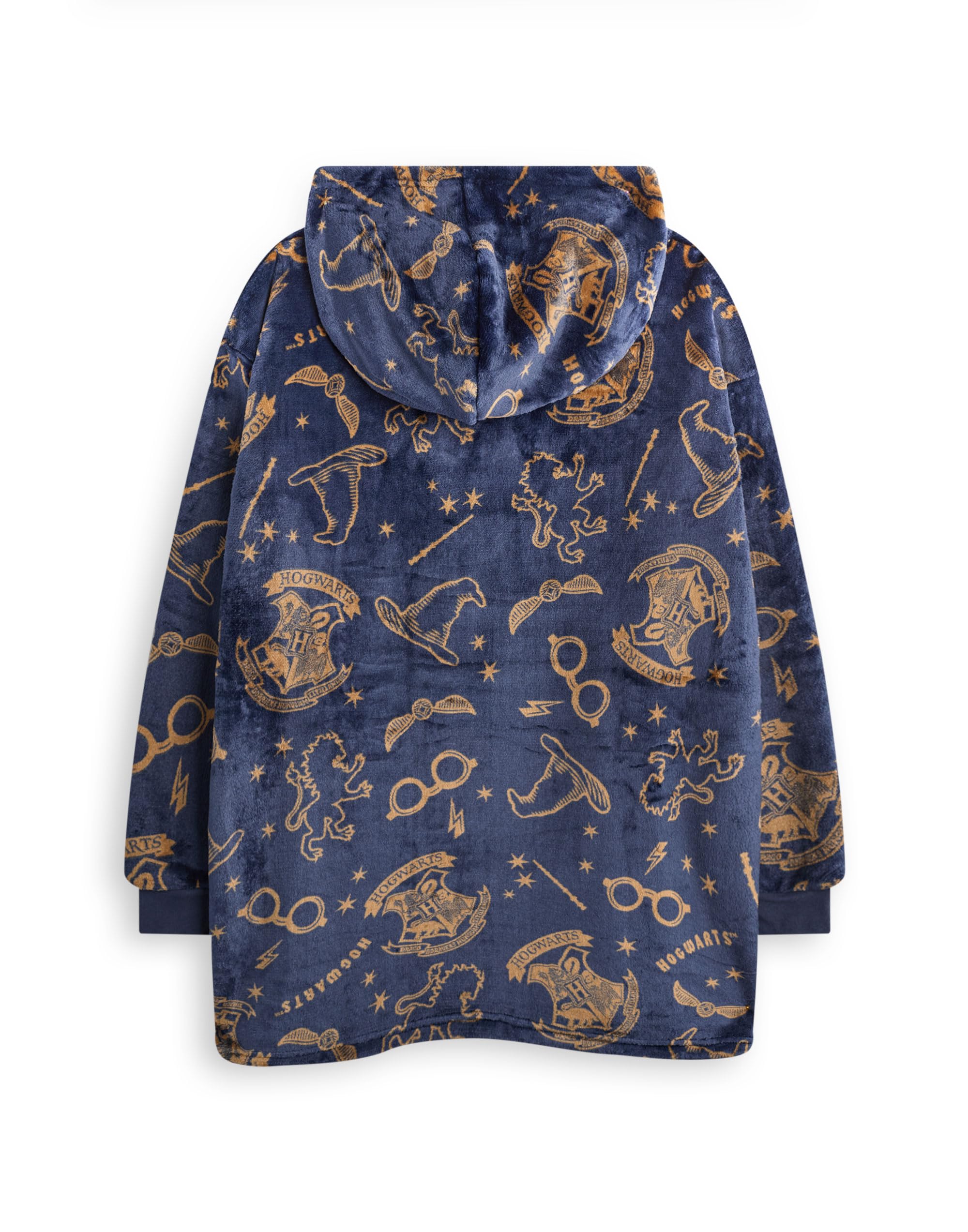 Bluza-koc Harry Potter dla dziewczynek | Dziecięca bluza z kapturem z polaru Sherpa HP Hogwarts | Dziecięca odzież domowa z podszewką Sherpa i kieszeniami | Gadżety z filmów o czarodziejach