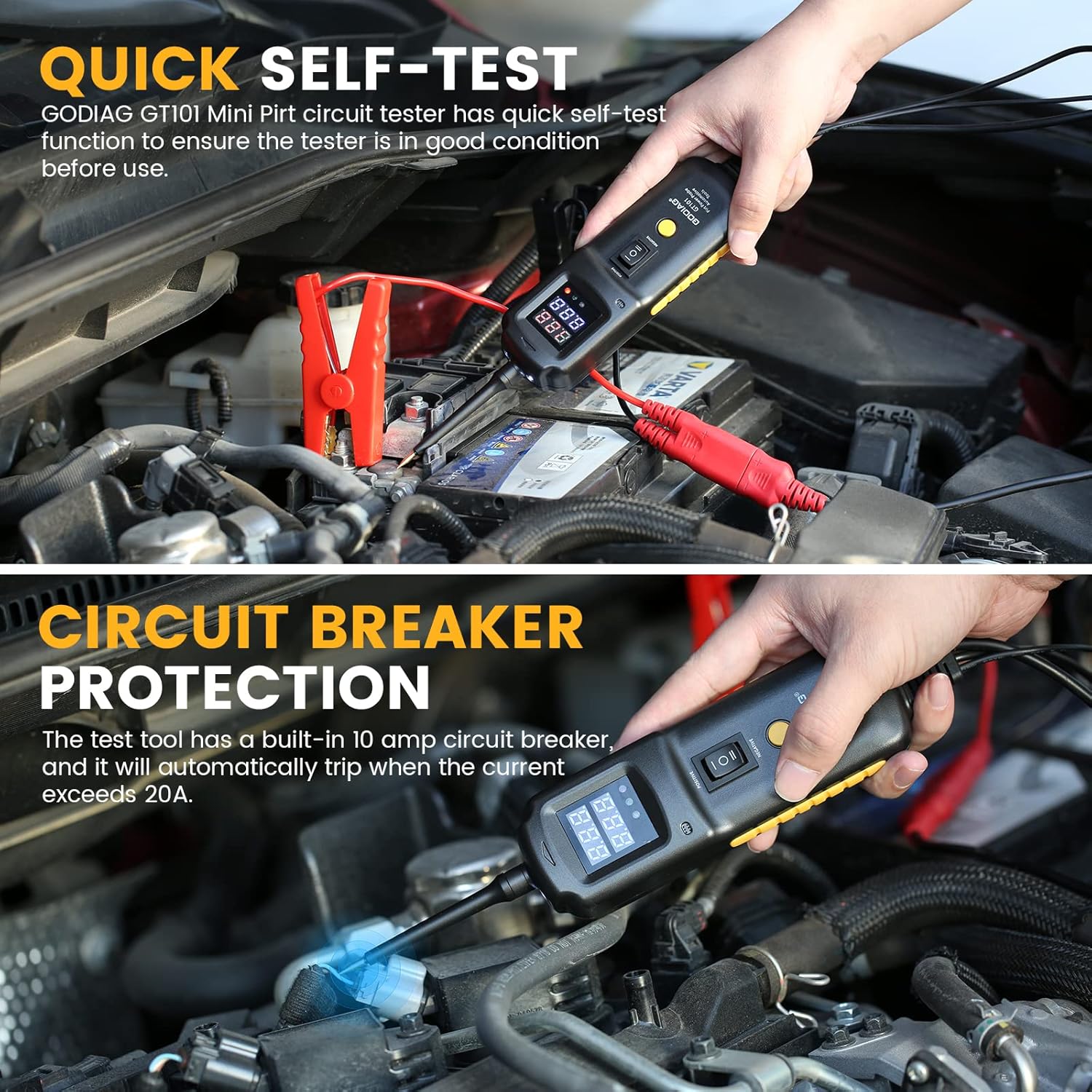 GODIAG GT101 Power Circuit Probe Tester Auto Short Circuit Relay Fuse