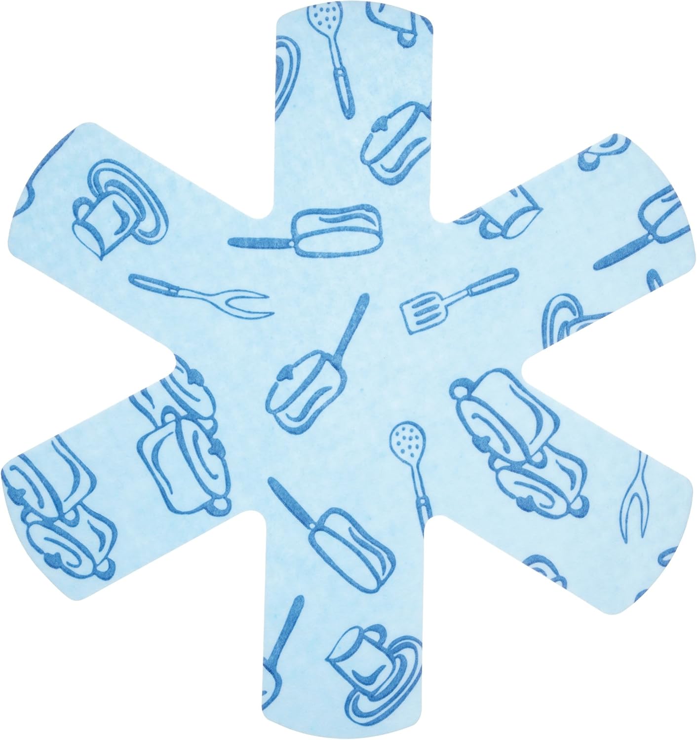 KitchenCraft Set of 3 Separator Protectors for Frying Pans and Cuttable Pots Polyester 38 cm – Blue