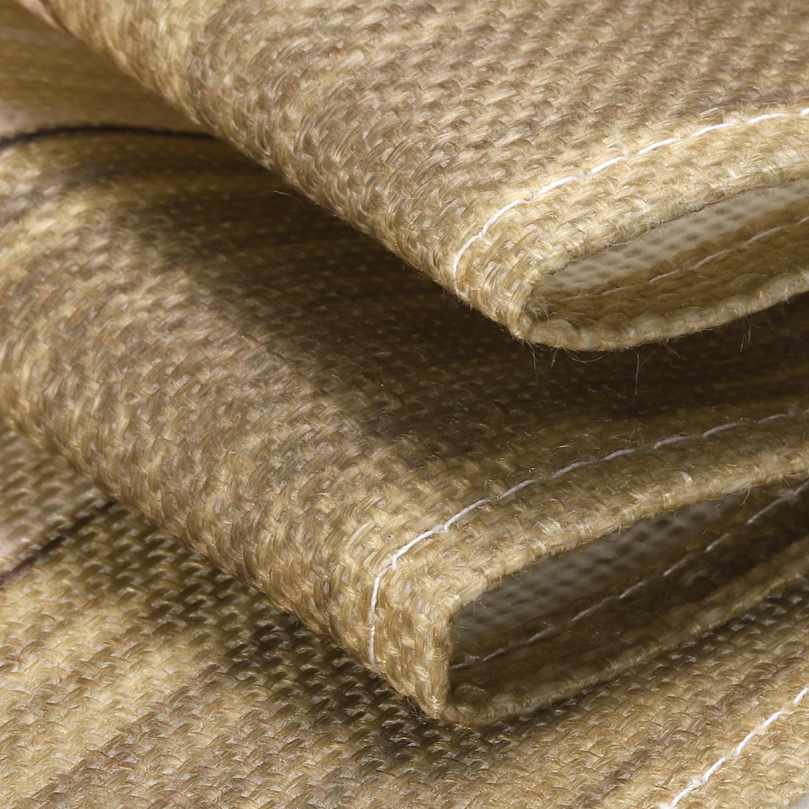 uxcell Table Runner 72" x 13", Retro Cotton Linen Table Runner, Light Brown & Grey, Khaki/Beige/Gray/Yellow/Linen - Image 4