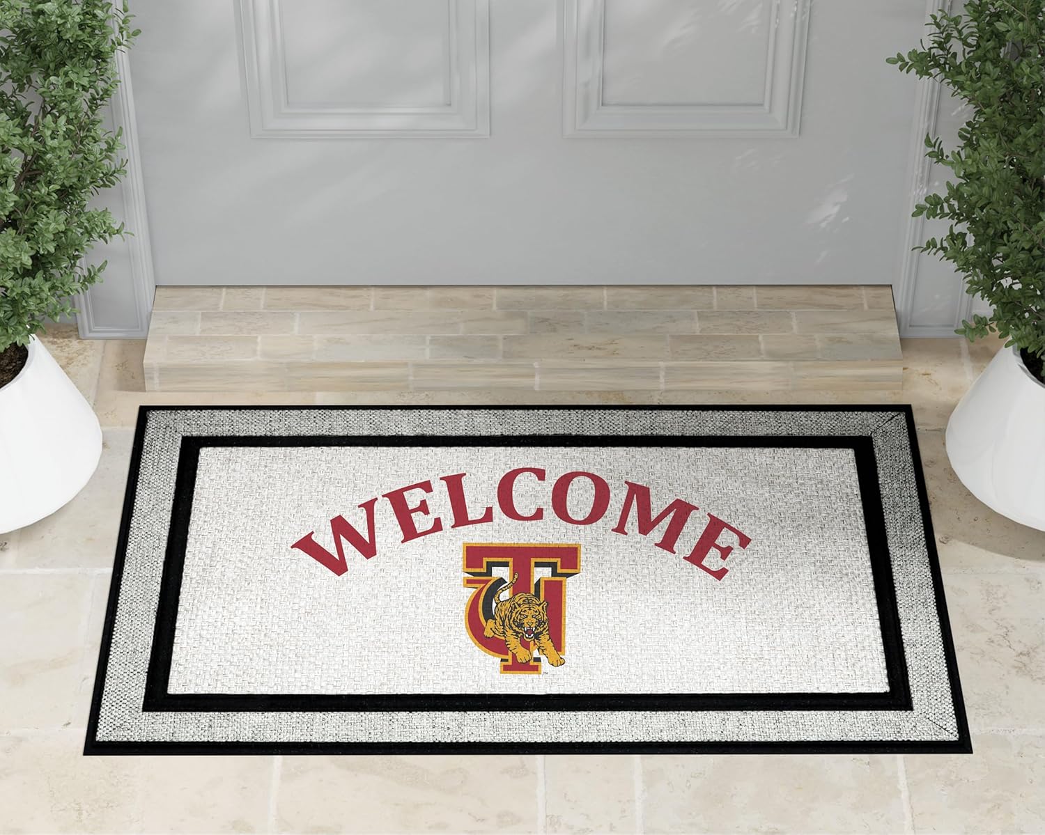KH Sports Fan 18x30 Gray Tuskegee Golden Tigers Welcome Doormat NCAA Rug