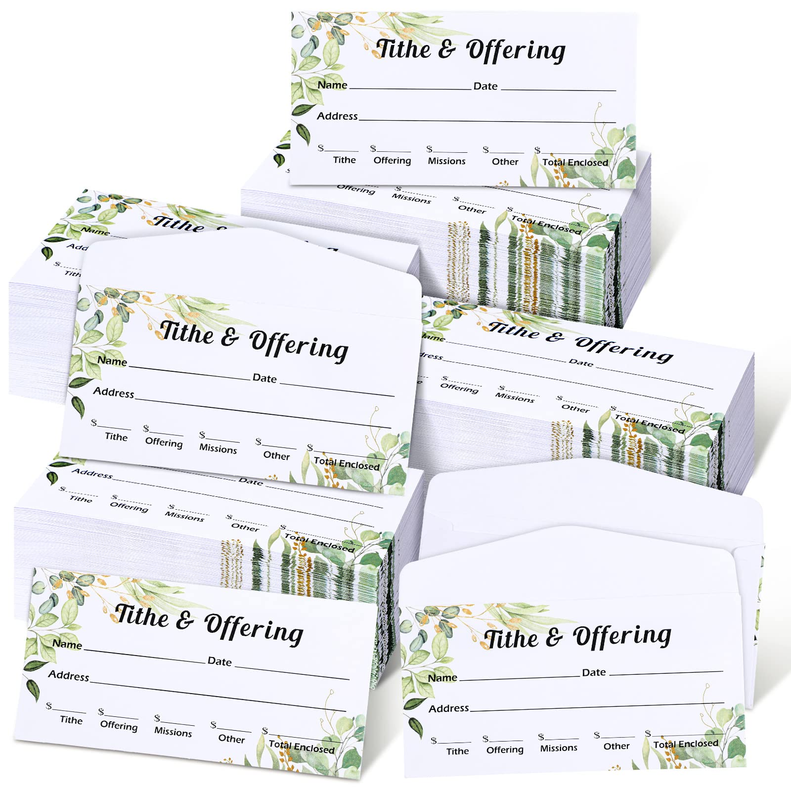 600 sobres de diezmos y ofrendas para la iglesia, sobres de donación, sobres de oferta de iglesia, sobres de dinero en efectivo para ocasiones religiosas cristianas