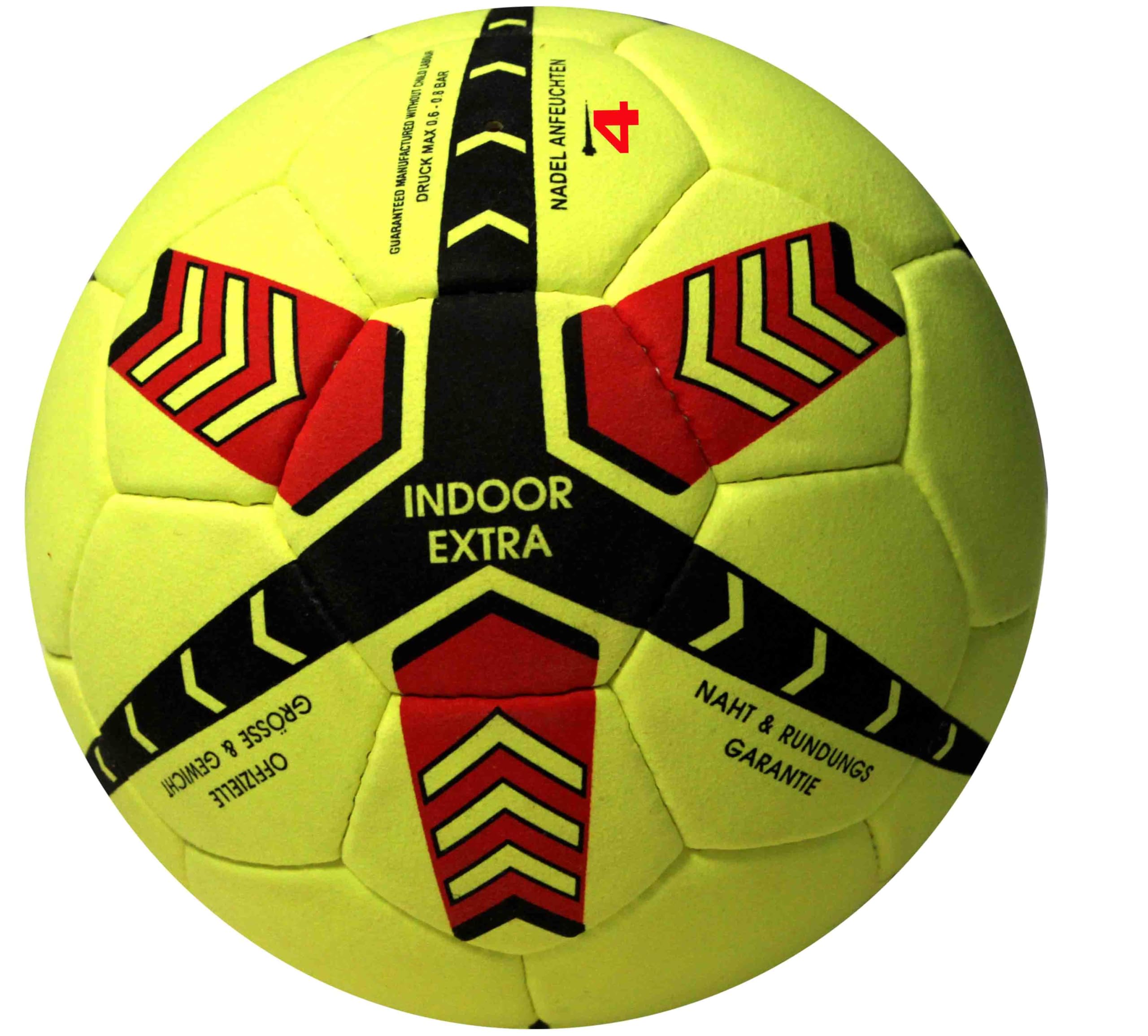 Lisaro Indoor-Fußball Gr. 4 aus Echt Veloursleder | Hallenfußball | Hallenball | Indoorfußball | Spielball der Extraklasse