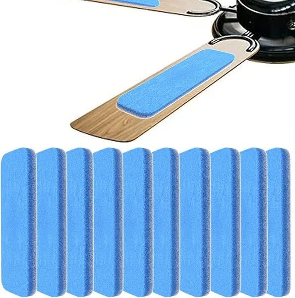 DIAMONDFORGE Ceiling Fan Filters for Blades - Fan Filters for Ceiling fan Blades,Content for Common Household Contaminants Easy-Stick Universal Fit,Unscented (10-Count)