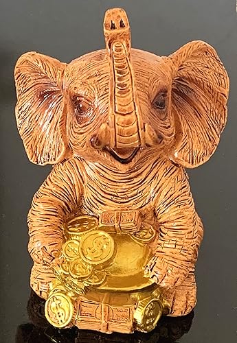 Miniatura 2 de Betterdecor Estatua de elefante de la suerte de Feng Shui, decoración de oficina en casa para riqueza