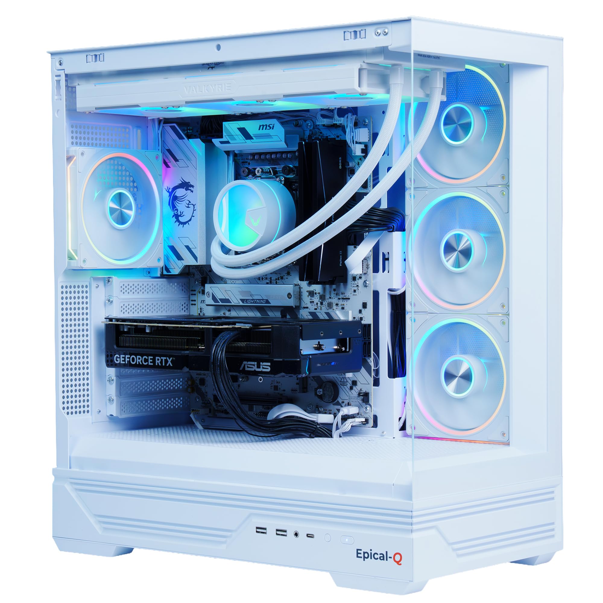 Epical-Q Ordenador sobremesa Gaming Terris-W AMD Ryzen 7 5700X, 32GB, 1TB SSD NVME, RTX 5070 + Windows 11 Pro