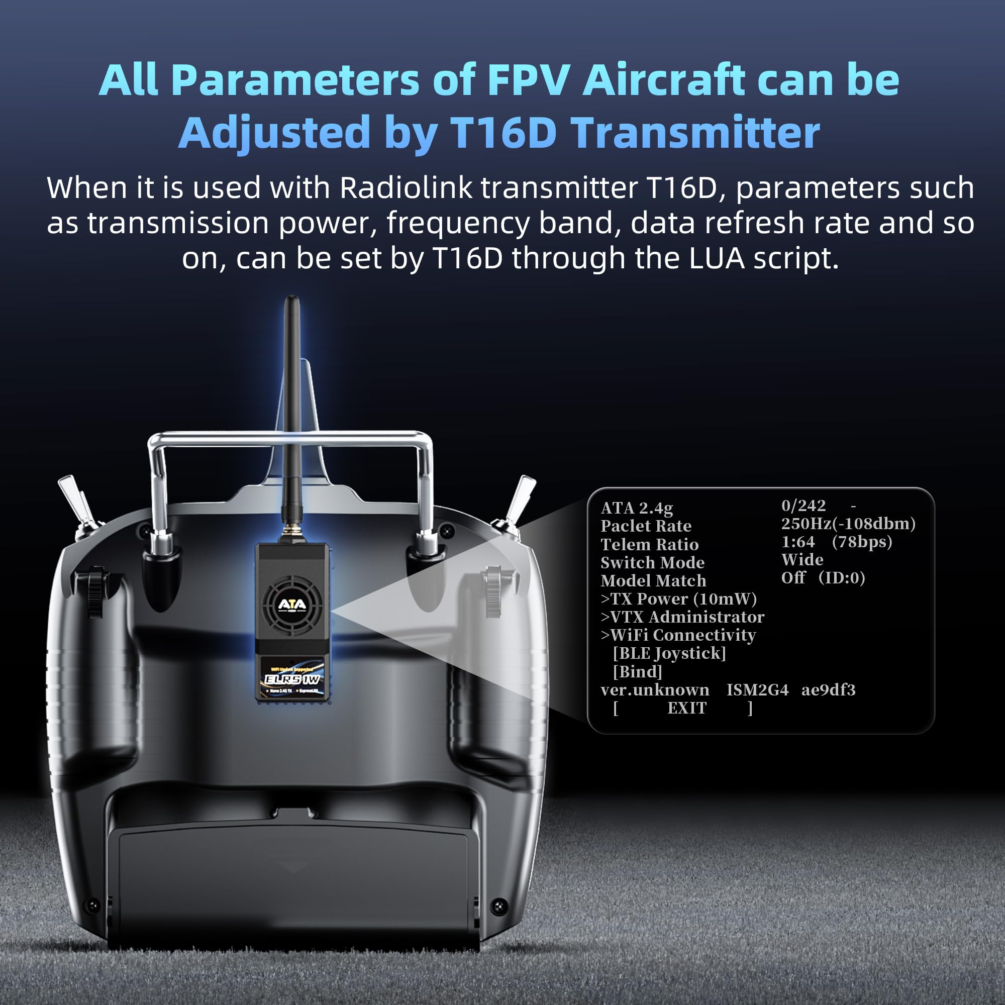 Radiolink ELRS Nano 2,4 GHz ATA Modulo lunga distanza 1 W per droni FPV