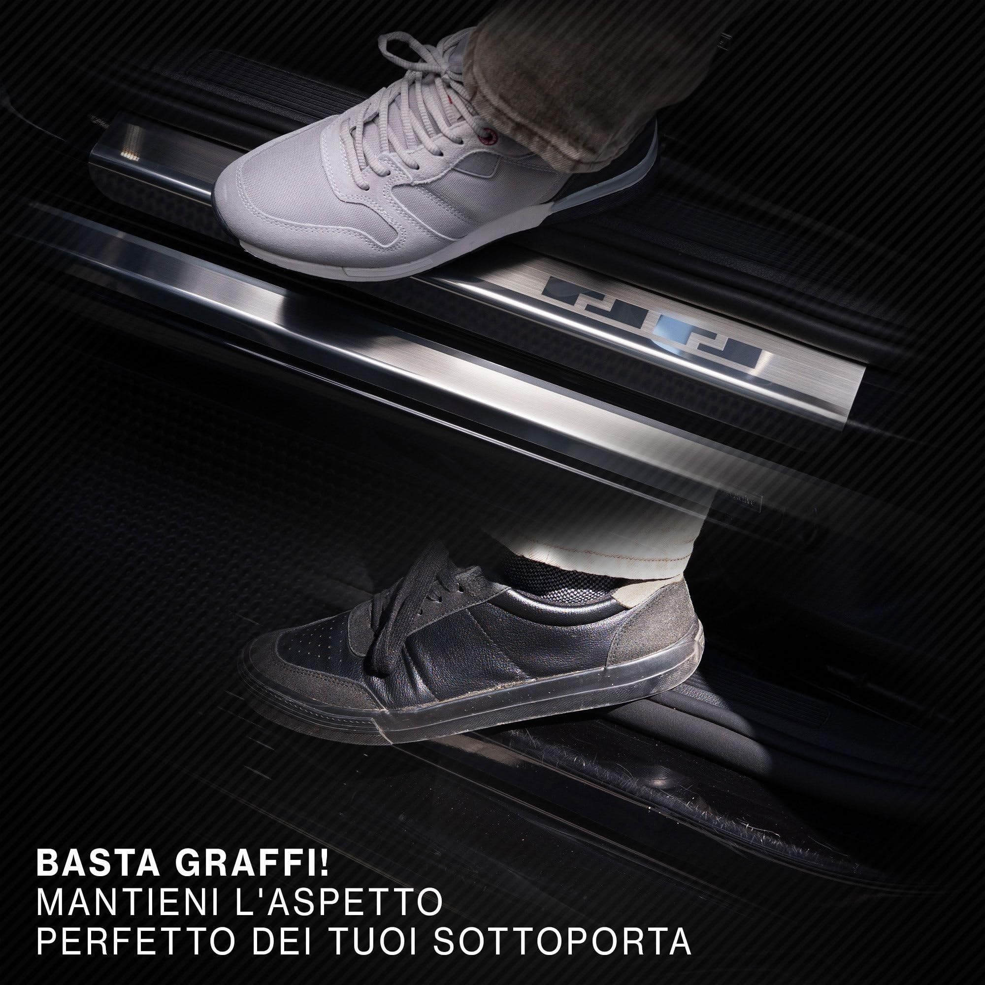 CHROMEMASTER | Battitacco in Acciaio Inox Compatibile con Mazda CX-5 II 2017-2024 | Acciaio inossidabile; Protezione Soglia Porta - Accessorio Auto Adesivo - Set da 4 pz pezzi