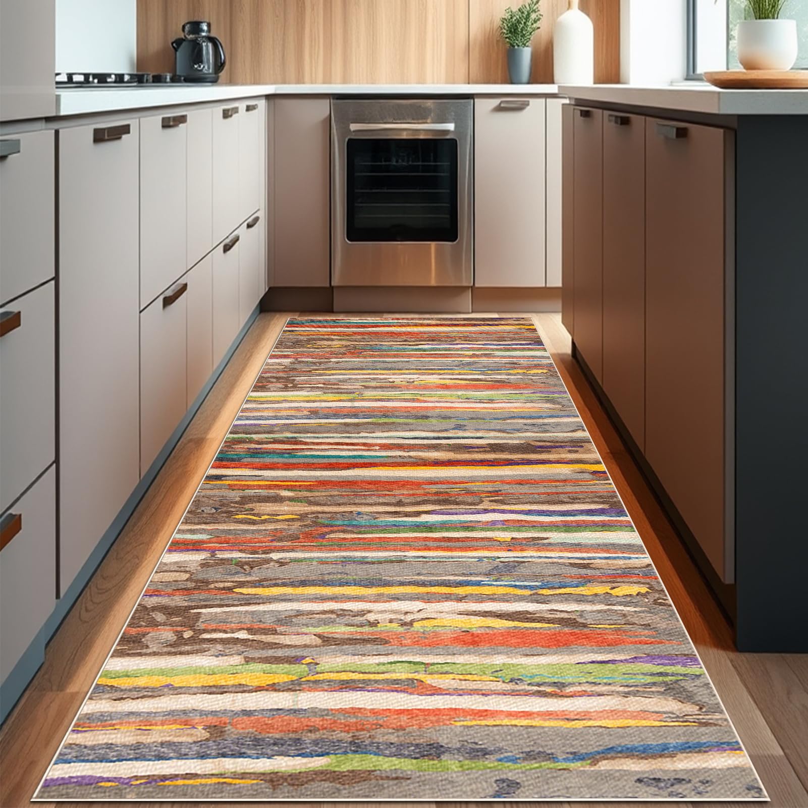 Tehocwiz K-486 Runner Rugs For Hallway, Hallway Carpet Runners, Kitchen Runners Non Slip Washable Hall Runner Rug Floor Carpet For Entryway Living Room Corridor Kitchen 40 X 100 Cm