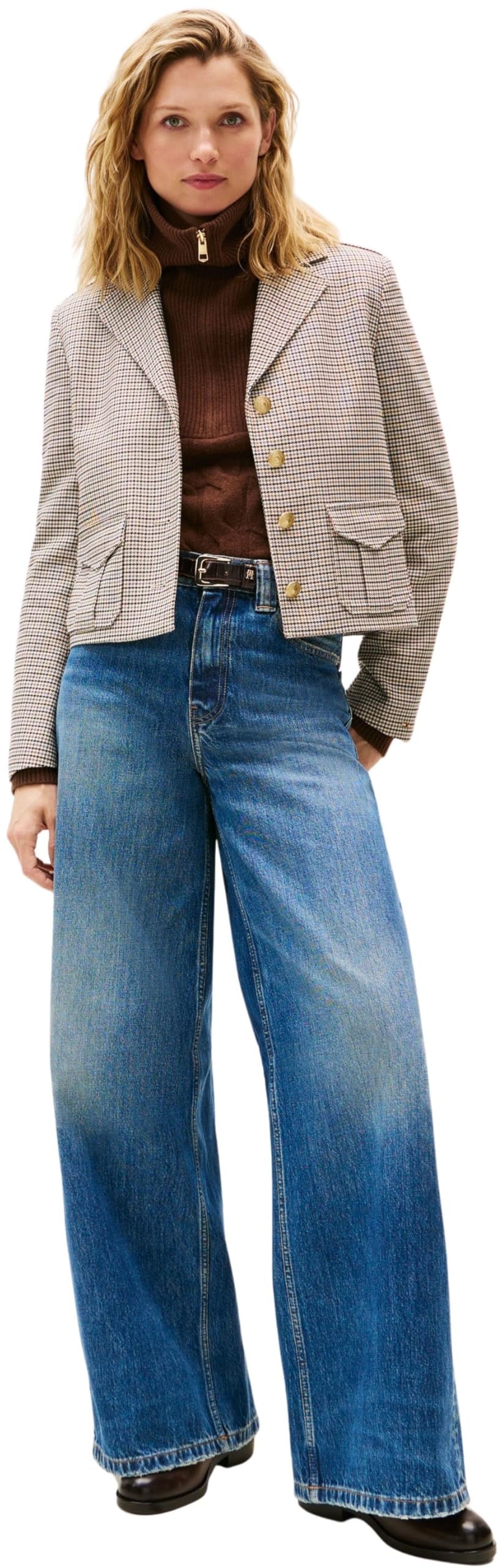 Tommy Hilfiger Dnm Kris 70's Wide Leg HW Ww0ww46731 - Otros Pantalones Vaqueros Mujer
