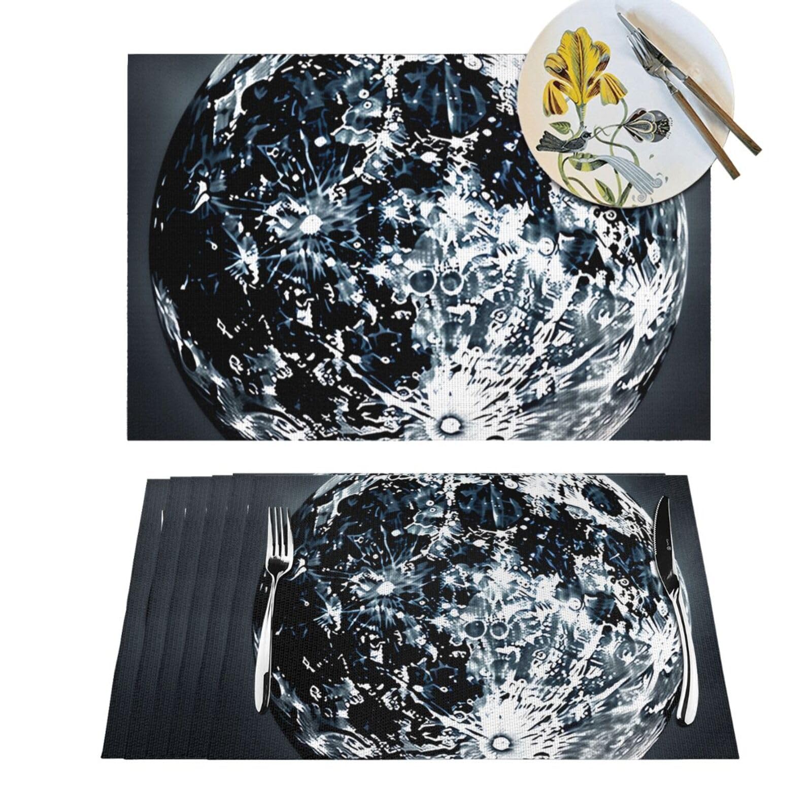 Sets de table tissés résistants à la chaleur et lavables pour repas