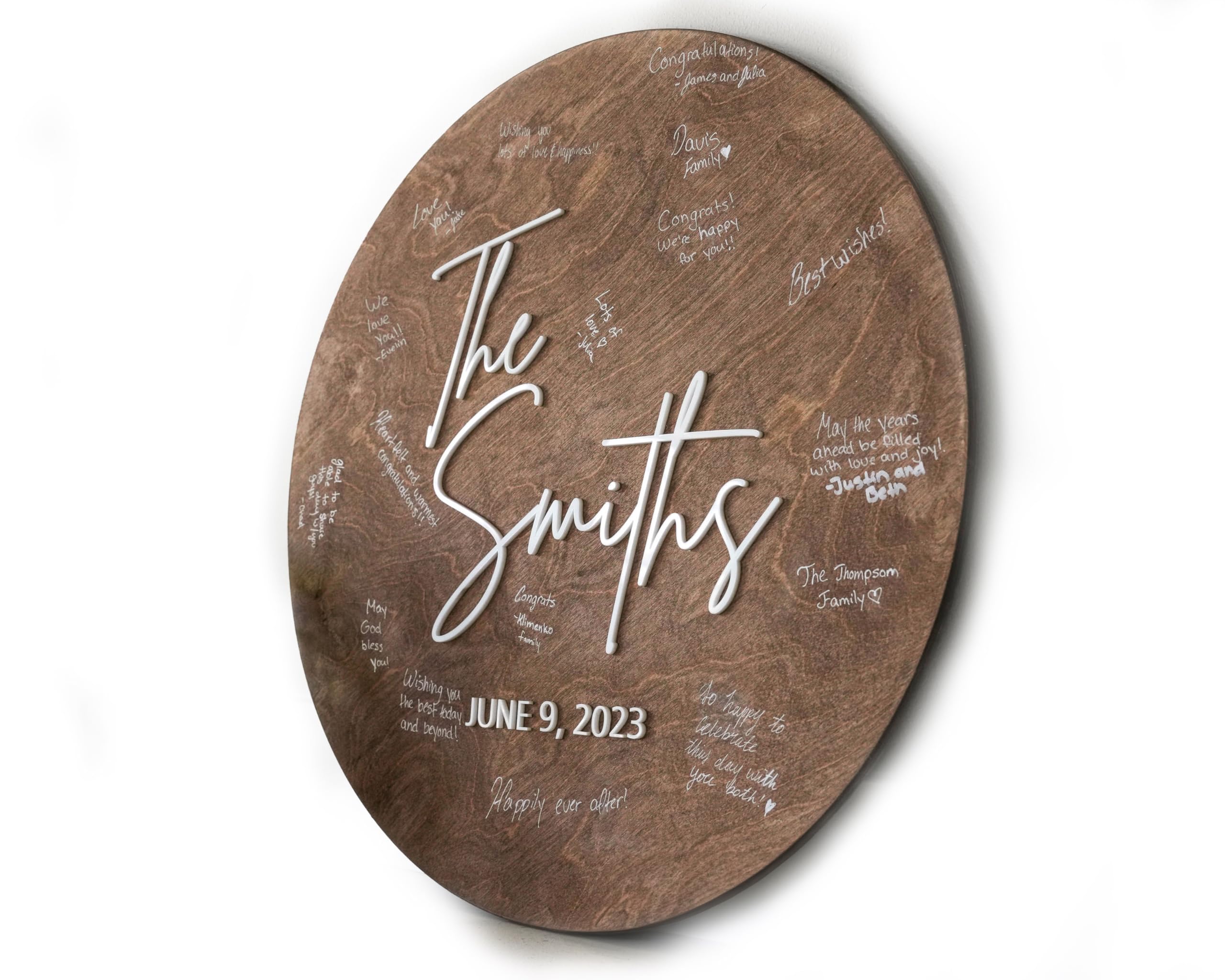 Guest Book Alternative - Custom Wedding Guest Book Decor - Layered Wood Wedding Sign