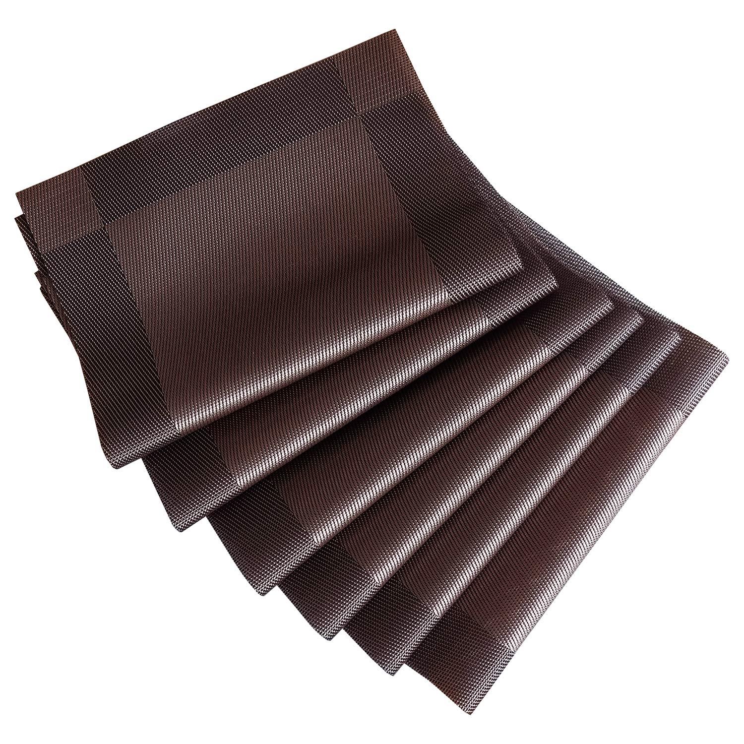 Yiaizhuo Table Placemats Dining Table Place Mats Set of 6 Heat Resistant Insulation Non-Slip Vinyl for Kitchen Dining Room 18