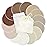 wegreeco Nursing Breast Pads (14 Pack) + Laundry Bag & Travel Storage Bag, 4.7 inch - Washable & Reusable Breastfeeding Nursing Pads (Brown, Plain Shape)