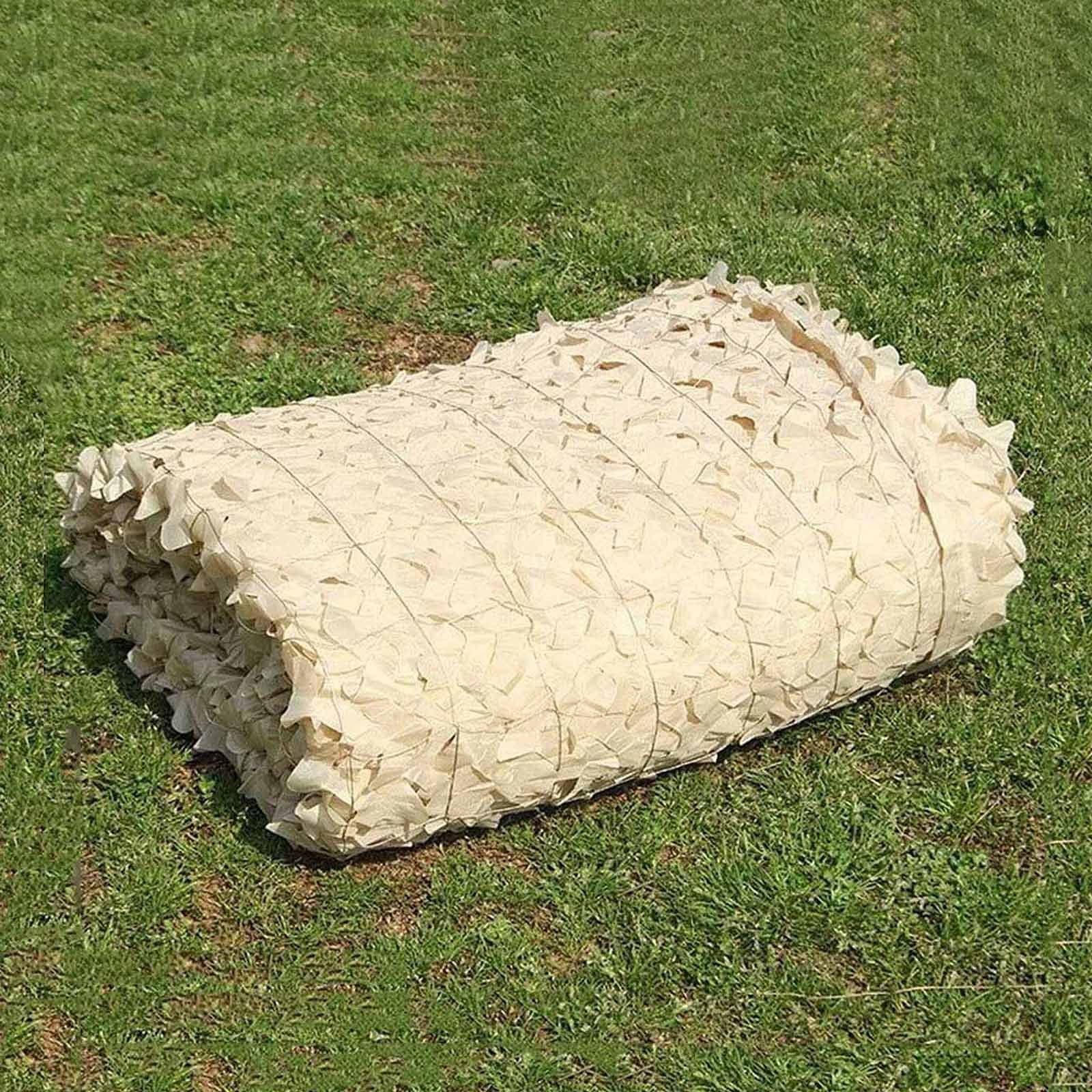 Tarnnetz Beige,Bundeswehr Verstärktes Camouflage Netz,Für Jagd Camping Dekorativ,Sonnenschutz Tarnung Netz,Garten Pergola Terrasse Sichtschutz Sonnensegel 2m 3m 4m 5m 6m 8m,Beige-3x3m(9.8*9.8ft)