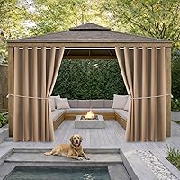 Vista 26 de DIVA EN CAMINO DEC Cortina de patio para exteriores, impermeable, oscurecimiento, con aislamiento térmico, cortinas interiores para dormitorio