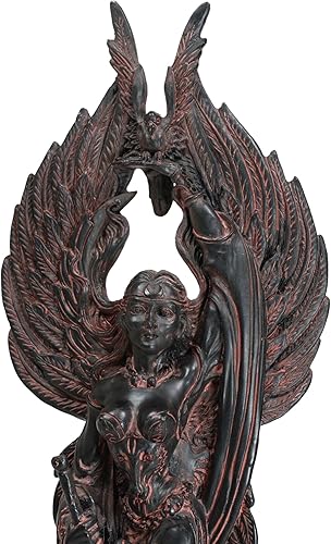 Miniatura 5 de Ebros Gift Diosa celta irlandesa de la guerra Morrigan, la reina fantasma, estatua de valquiria, contraparte de batalla, figura de batalla para