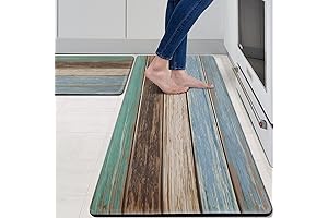 MAYHMYO Rustic Kitchen Rugs and Mats Set of 2