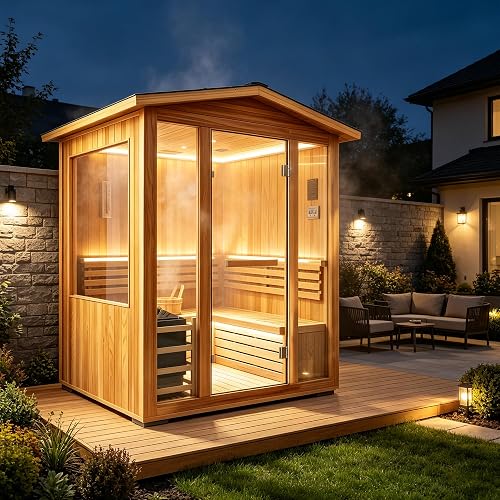 Traditional Steam Sauna 3-4 Person Outdoor product photo (Home Saunas) — ScooterReviewPro review