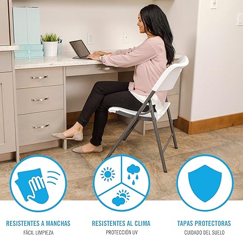 Miniatura 6 de Lifetime 80739 Pack de sillas plegables, color blanco x 4