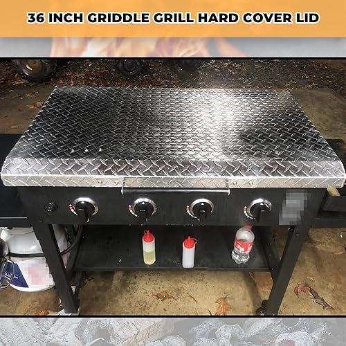 Miniatura 10 de ECOTRIC Nueva tapa de parrilla con recubrimiento en polvo de aluminio negro compatible con plancha Blackstone de 36 pulgadas