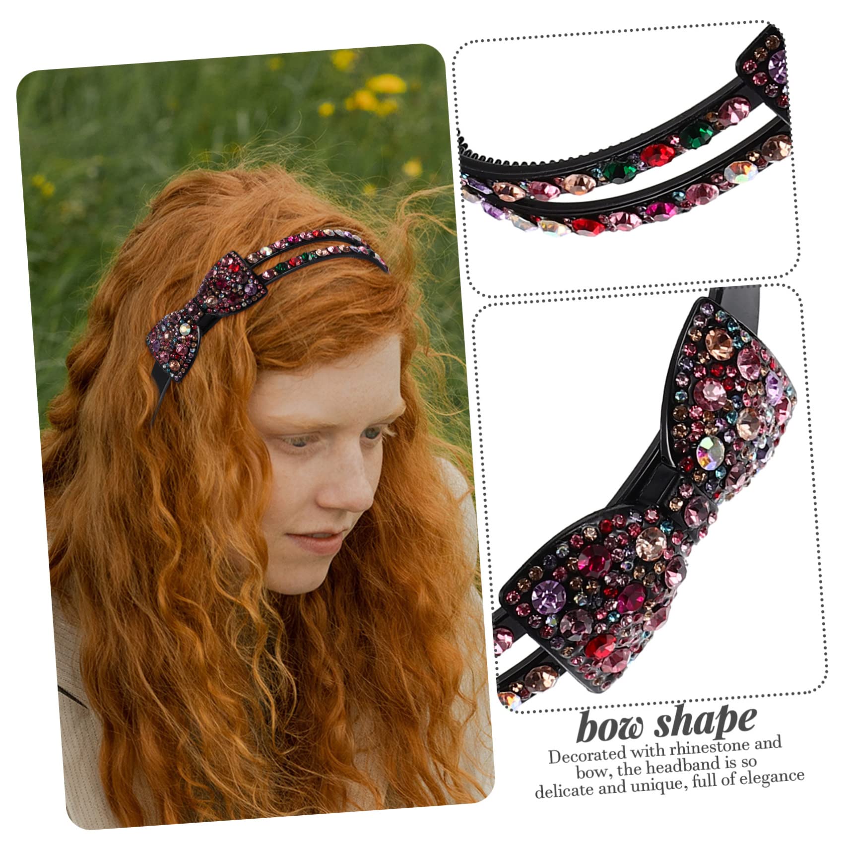 FRCOLOR 8pezzi Fascia Per Decorativa Con Strass Da Cerchietti Eleganti Per Donne e Ragazze Stile Chic e Comodo Perfetti Per Feste e Occasioni Speciali