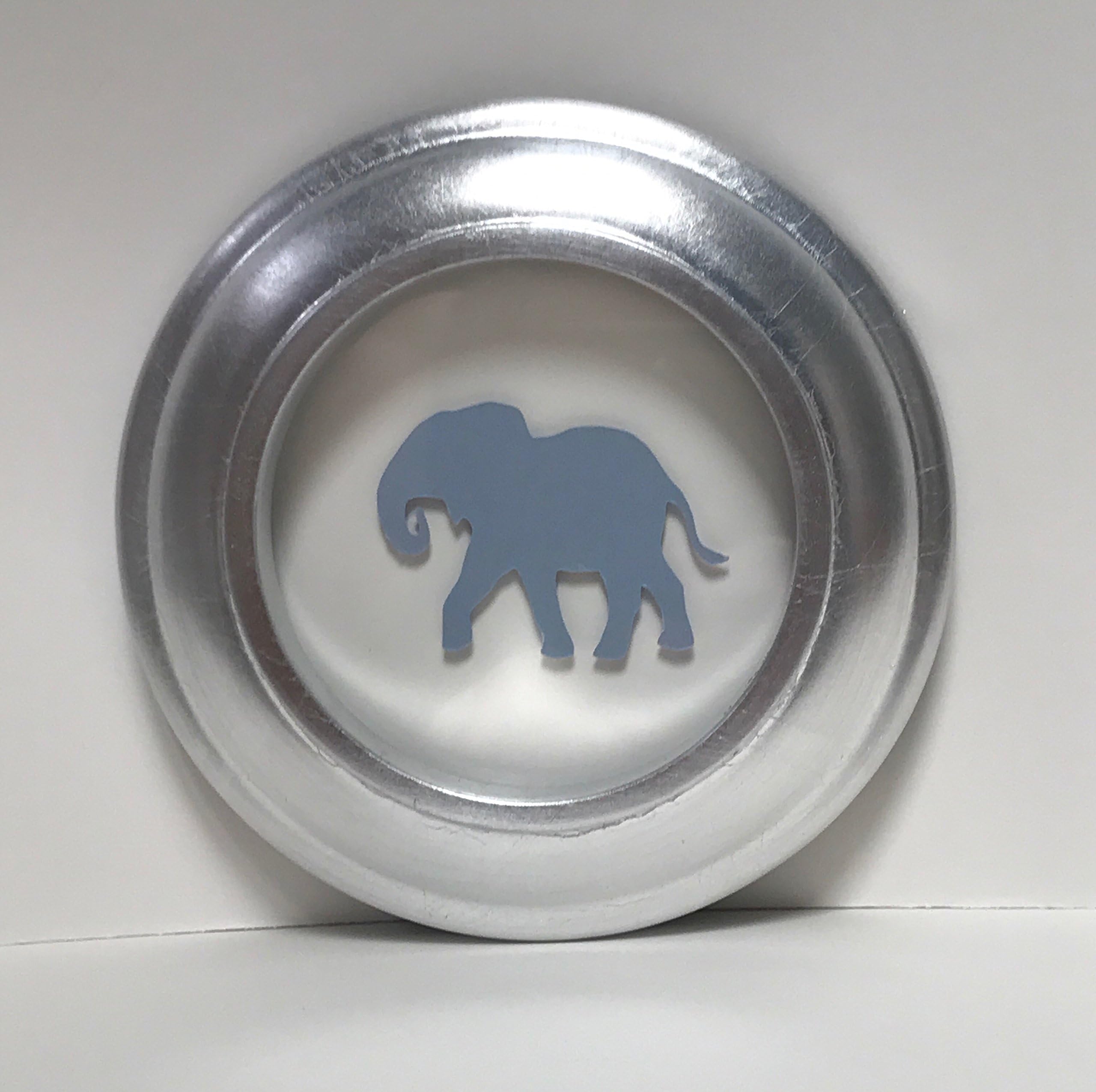 Round Hand Silver Leafed 4" Picture Frame