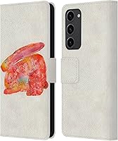 Vista 18 de Head Case Designs Officially Licensed Wyanne Blue Watercolour Bear Animals 2 Leather Wallet Case Compatible with Samsung Galaxy S23+ 5G