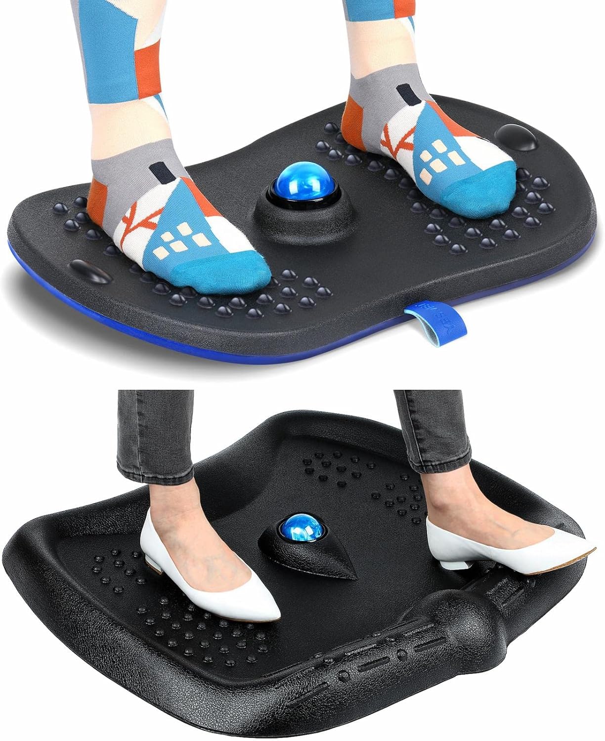 2PCS Standing Desk Anti Fatigue Mat with Roller Ball, Anti