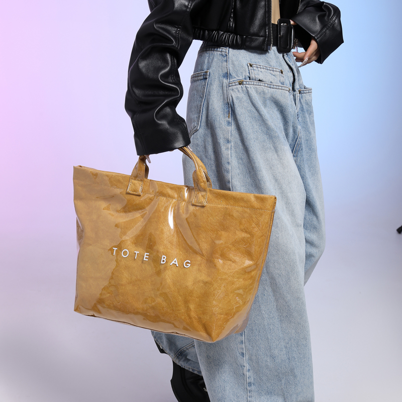 Bolso Tote de PVC impermeable para mujer miniatura 7