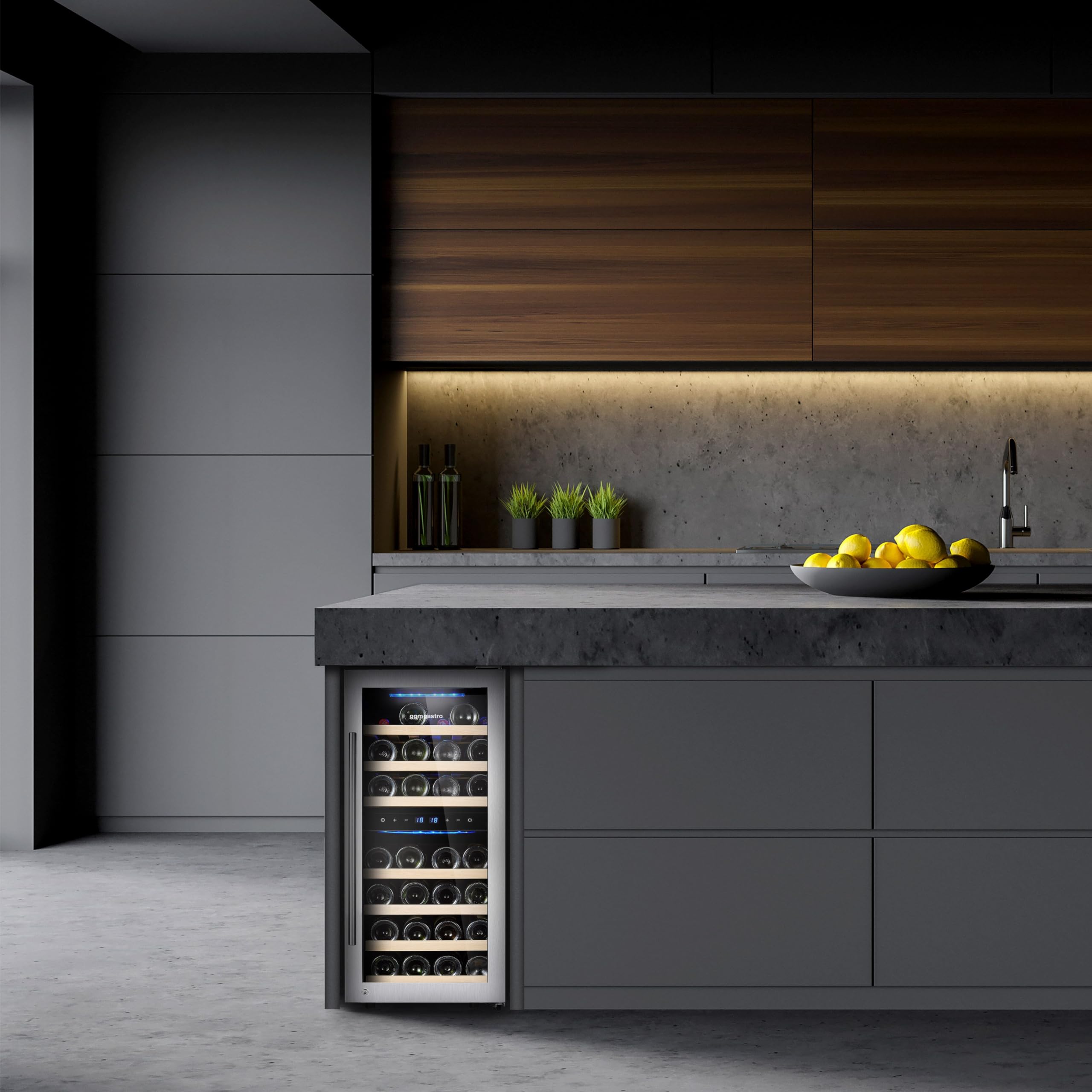 GGM Gastro | WKM100ES-2N | Weinkühlschrank - 2 Klimazonen - 100 Liter - max. 33 Flaschen