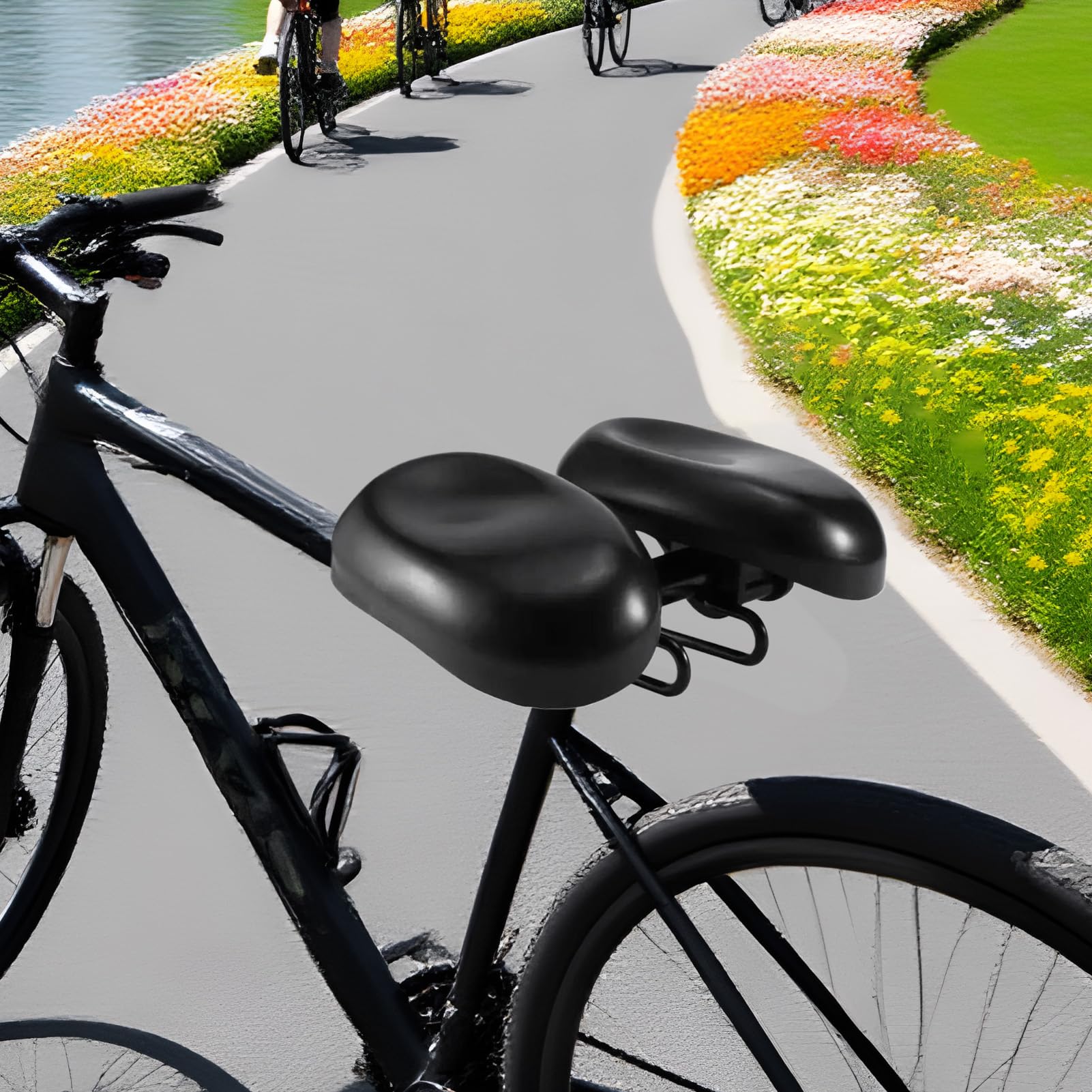 Generico Sella Imbottita da Bici Ricambio Cuscino Ciclismo | Cuscino per Sellino Bici Pendolarismo Strada Montagna Ciclismo Indoor Lunghe Distanze Esercizio Quotidiano