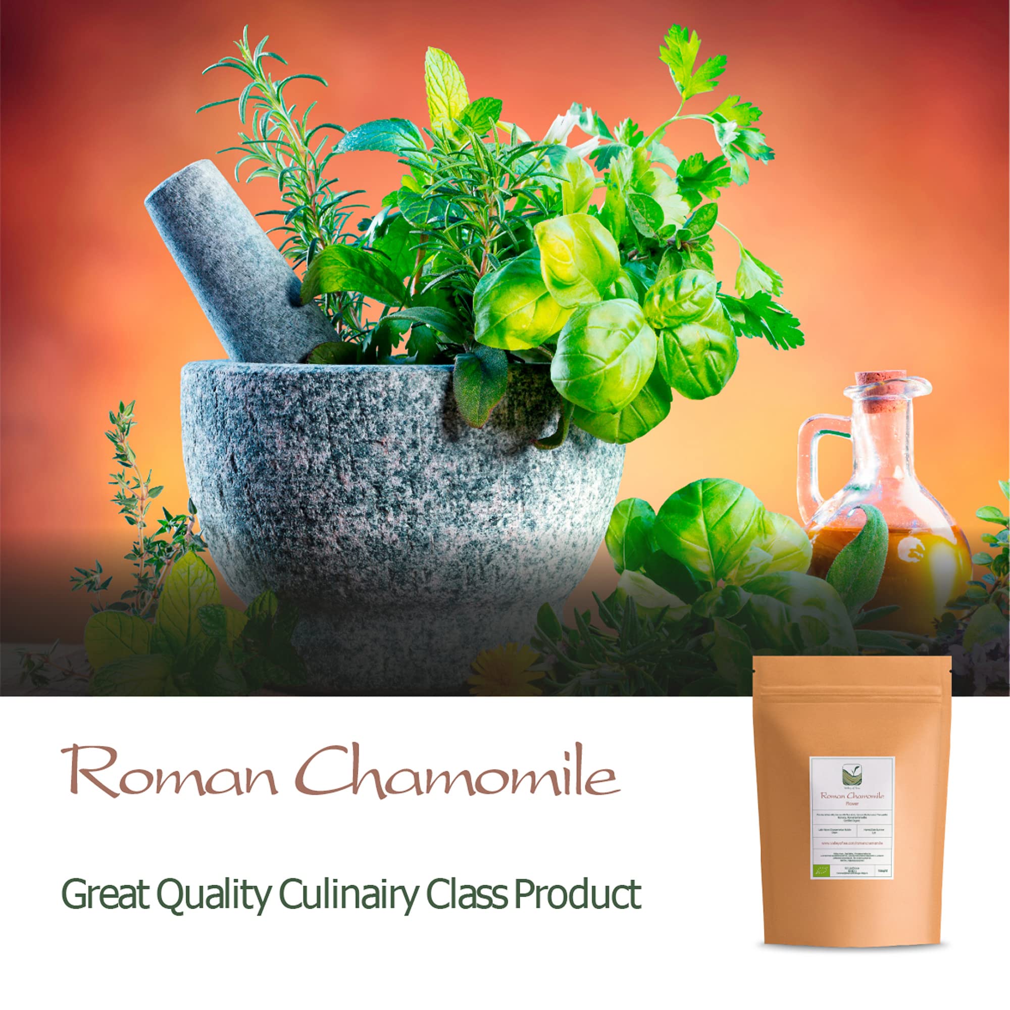 Camomilla Romana Fiori Tè - Anthemis Nobilis - 350g