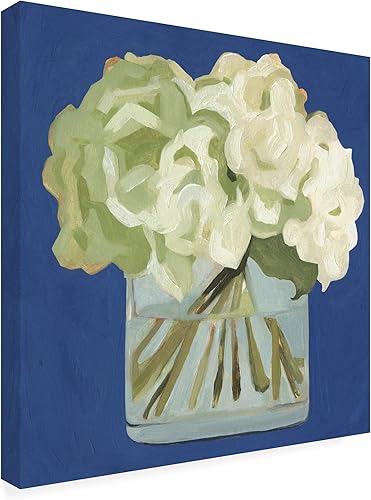 Trademark Fine Art, Hortensias blancas 24x24 II de Emma Scarvey