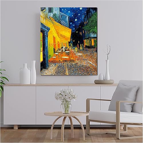 Miniatura 1041 de A&T ARTWORK The Starry Night de Vincent Van Gogh. Tamaño del marco: 36 x 30 pulgadas, tamaño de la imagen: 30 x 24 pulgadas, reproducciones clásicas