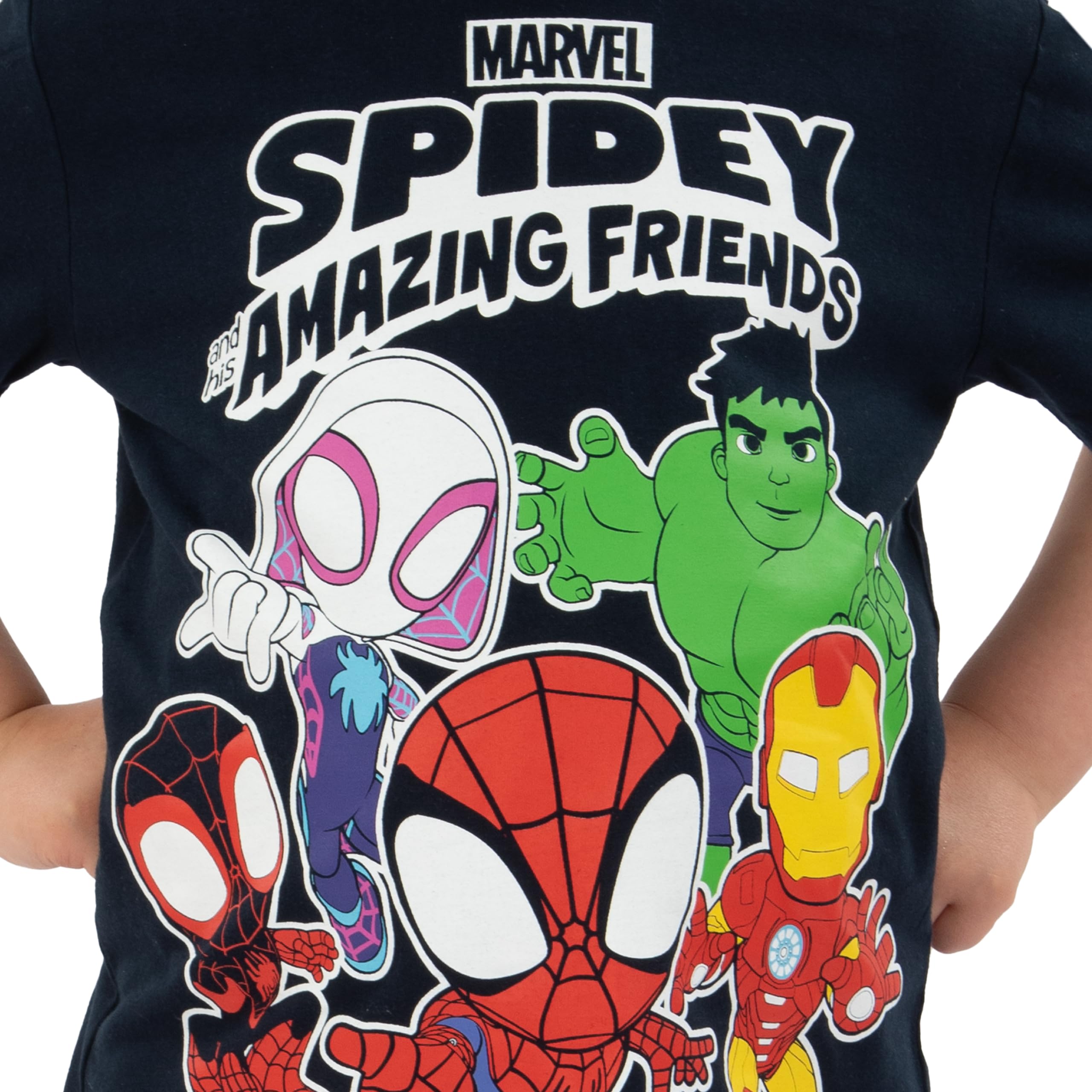 Marvel Spidey I Jego Superkumple, Zestaw 2 Koszulek Dla Chłopca Krótki Rękaw, Letnie T-shirty Dziecięce