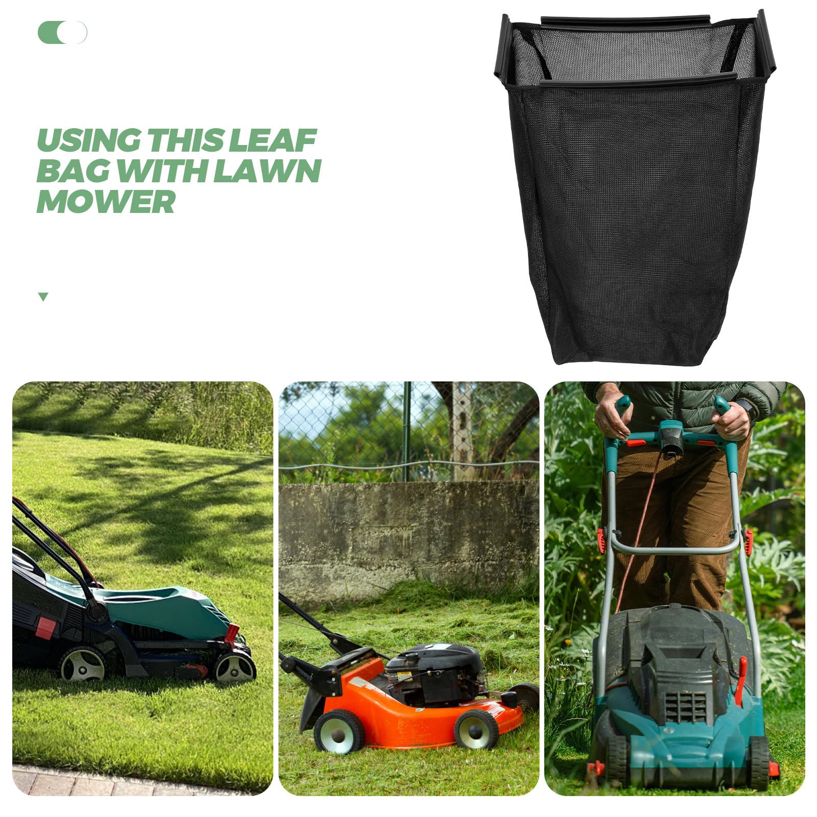 Paquet de Ramassage D’herbe pour Tondeuse à Gazon Hrj216 196 Noir