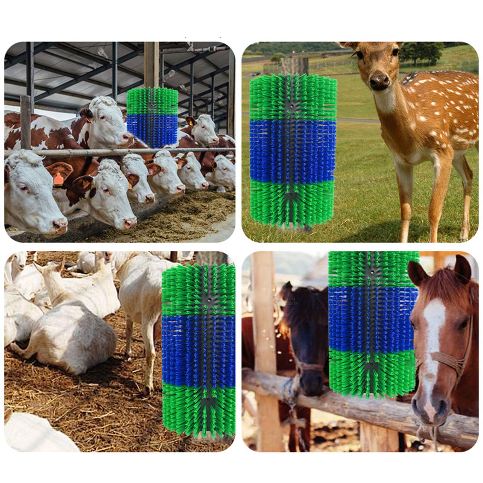 Cepillo para rascar ganado, cepillo para caballos con 6 tornillos, almohadilla antipicazón para caballos y ganado, ayuda para hacer cosquillas para caballos, cabras, vacas, ovejas, cerdos, a