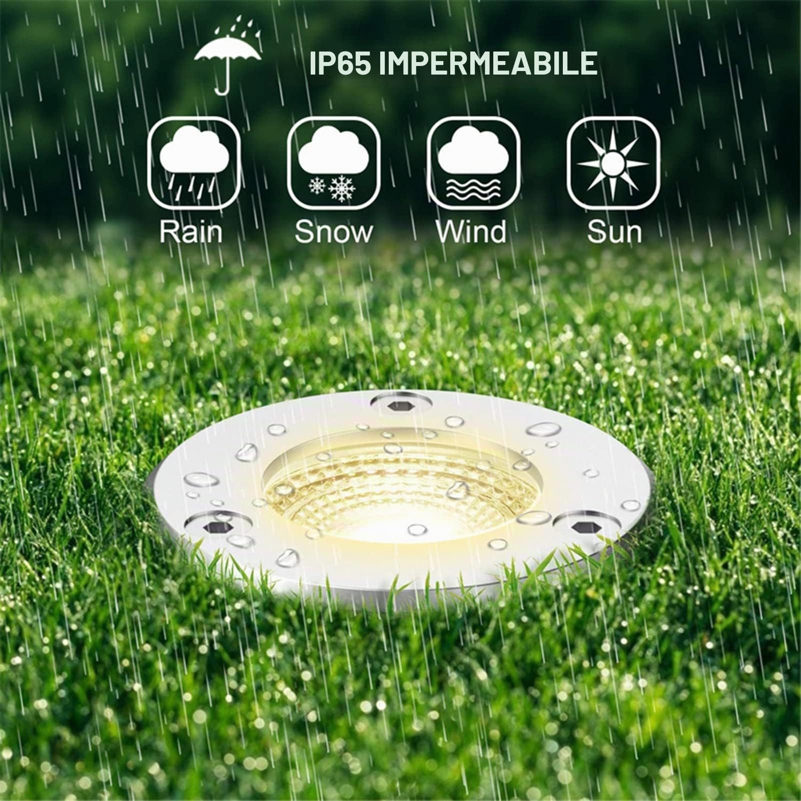 Basso Voltaggio COB Faretti Led da Incasso per Pavimento Esterno 6 Pacchi Segnapasso 12V IP67 Impermeabile per Luci da Giardino per Esterni Gradino, Vialetto, Ponte(White light,10W)