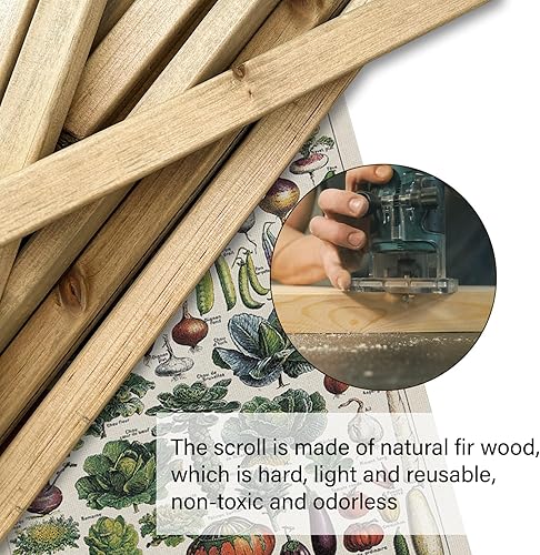 Miniatura 149 de XIAOAIKA Póster de botánica vintage con marco de madera, tabla de plantas venenosas antiguas, arte educativo botánico con especies peligrosas, 1