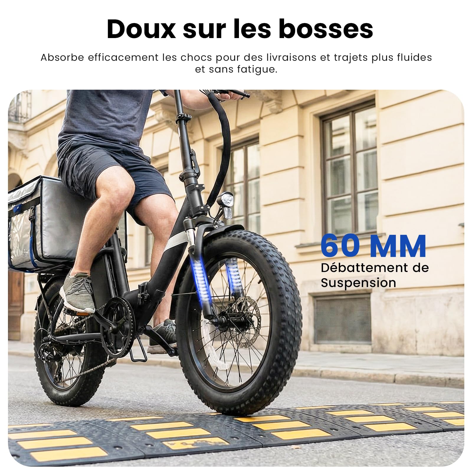 Touroll S3/S3 Pro Vélo Électrique Fat Bike Pliable, Pneus 20"x3.0" Tout Terrain, Grande Autonomie 195KM/ 65KM, 7 Vitesses, VTC E-Bike pour Adulte, Idéal pour Les Longs trajets et Les Voyages