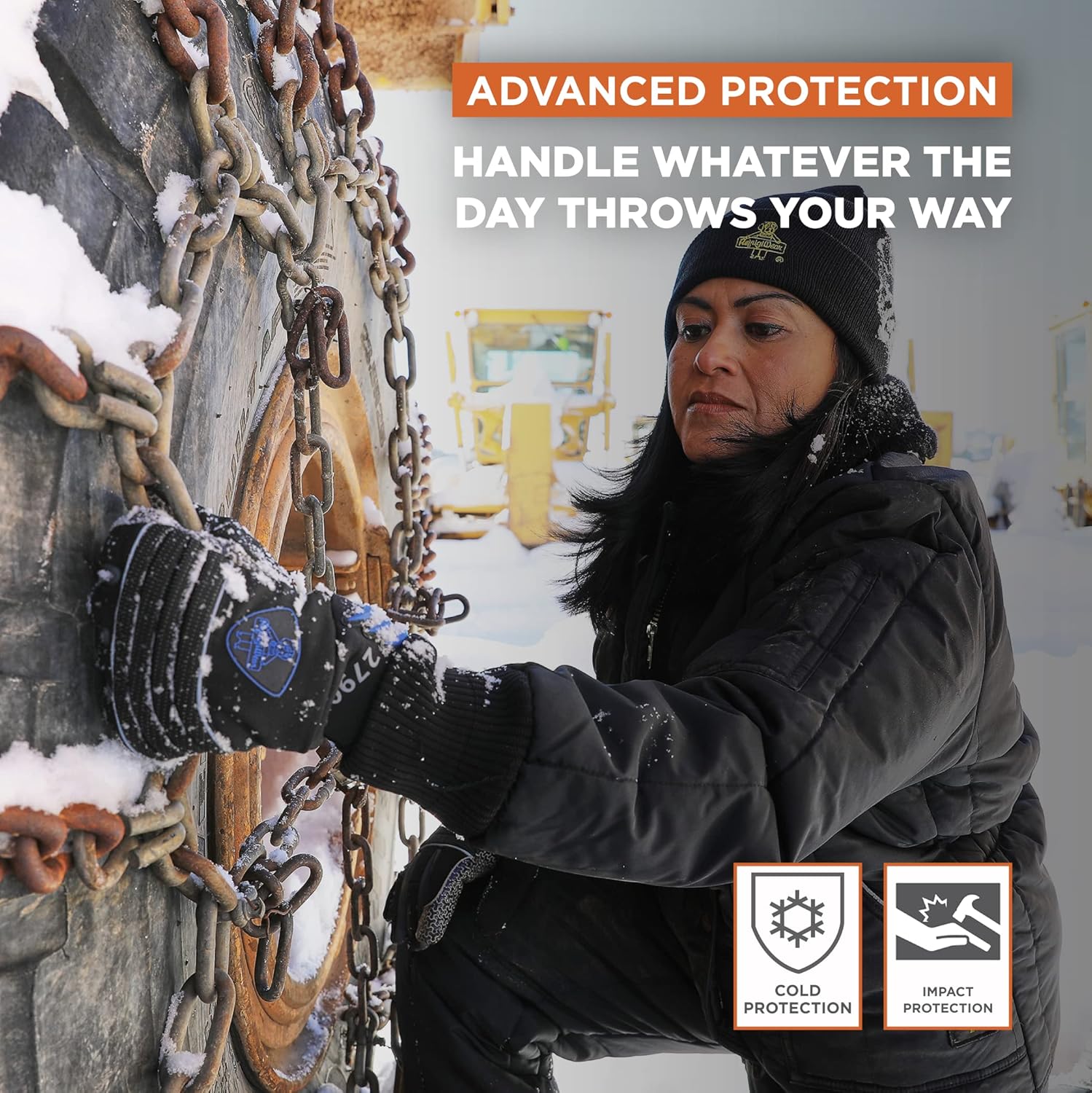 RefrigiWear Unisex Insulated ArcticFit Max Gloves with Polar Fleece Liner Impact Protection and Silicone Grip