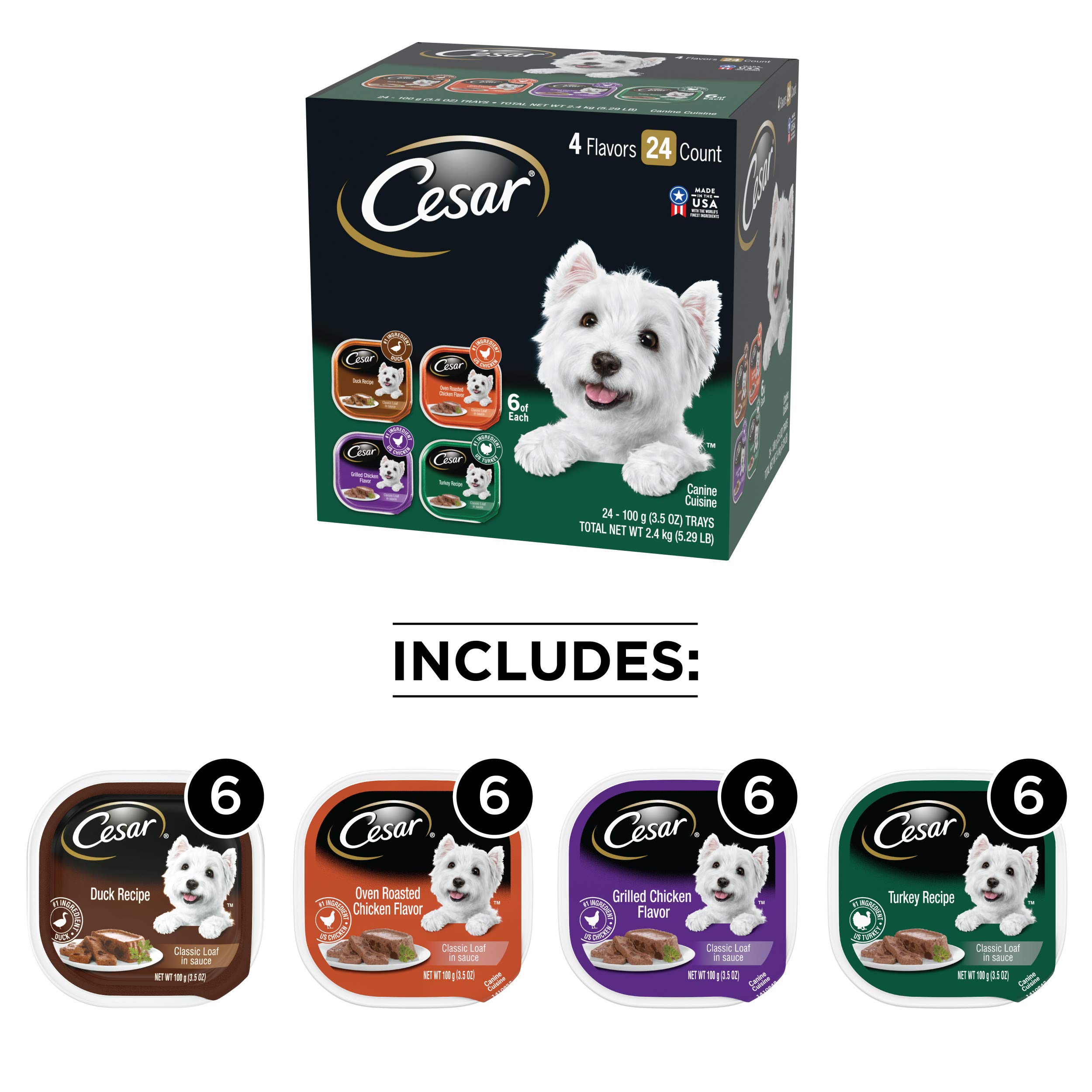 Cesar Gourmet Wet Dog Food Variety Packs 24 Trays Buy Online in